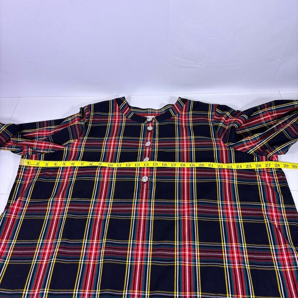 J. Crew Steward Plaid Jeweled Button-Down Shirt Size 3X 0822 - Picture 6 of 9
